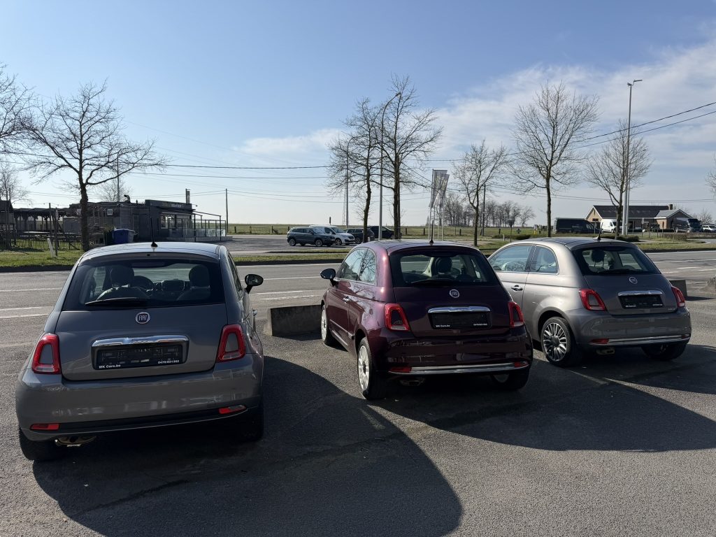 3 stuks van de Fiat 500 face 2 new model 1.2 benzine weinig km veel opties